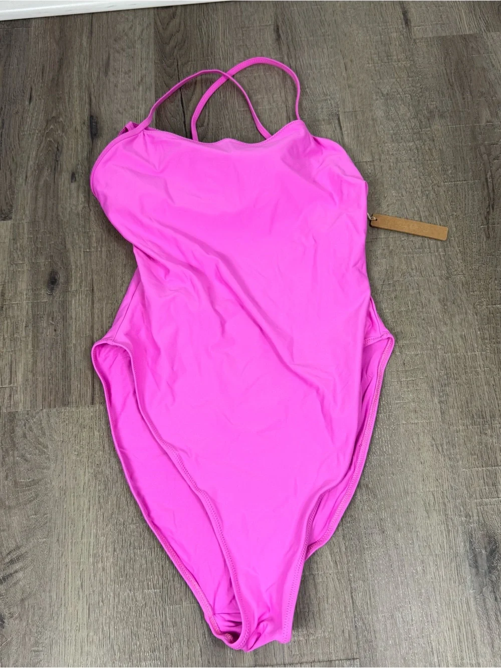 SKIMS Cami One Piece Swimsuit Neon Orchid Pink XL NEW Bright Barbiecore Beach
